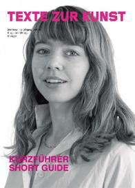 TEXTE ZUR KUNST magazine side cover Issue 66 June 2007