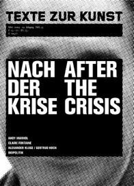 TEXTE ZUR KUNST magazine side cover Issue 73 March 2009