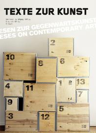 TEXTE ZUR KUNST magazine side cover Issue 74 June 2009
