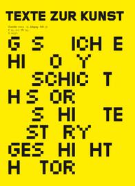TEXTE ZUR KUNST magazine side cover Issue 76 December 2009