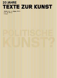 TEXTE ZUR KUNST magazine side cover Issue 80 December 2010