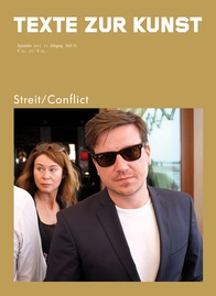TEXTE ZUR KUNST magazine side cover Issue 87 September 2012