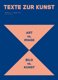 TEXTE ZUR KUNST magazine side cover Issue 95 September 2014