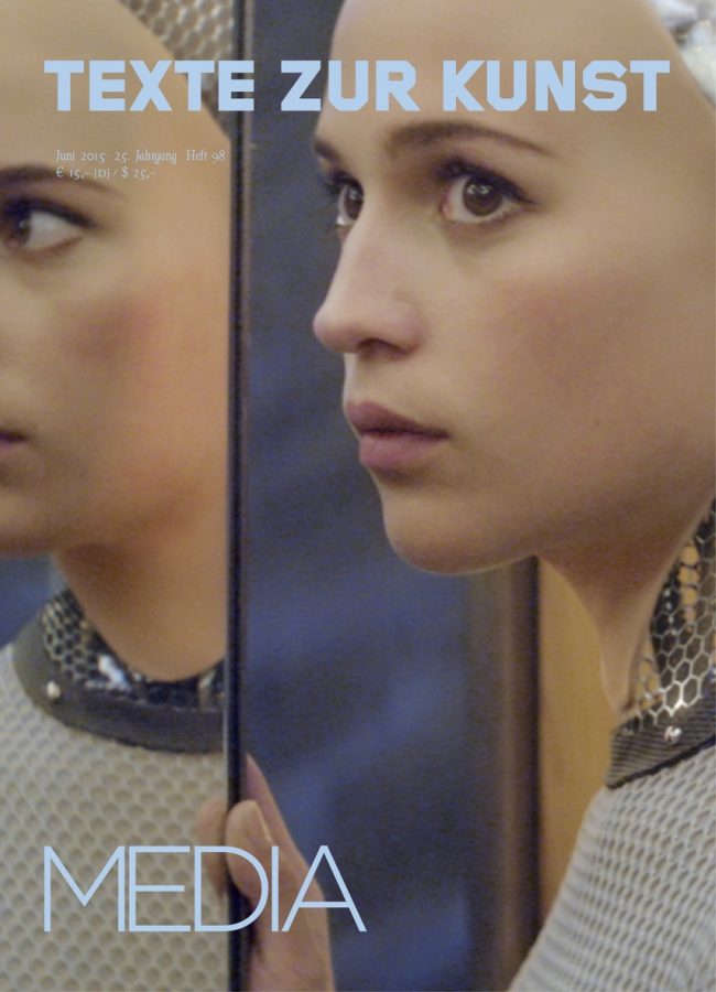 TEXTE ZUR KUNST magazine side cover Issue 98 June 2015