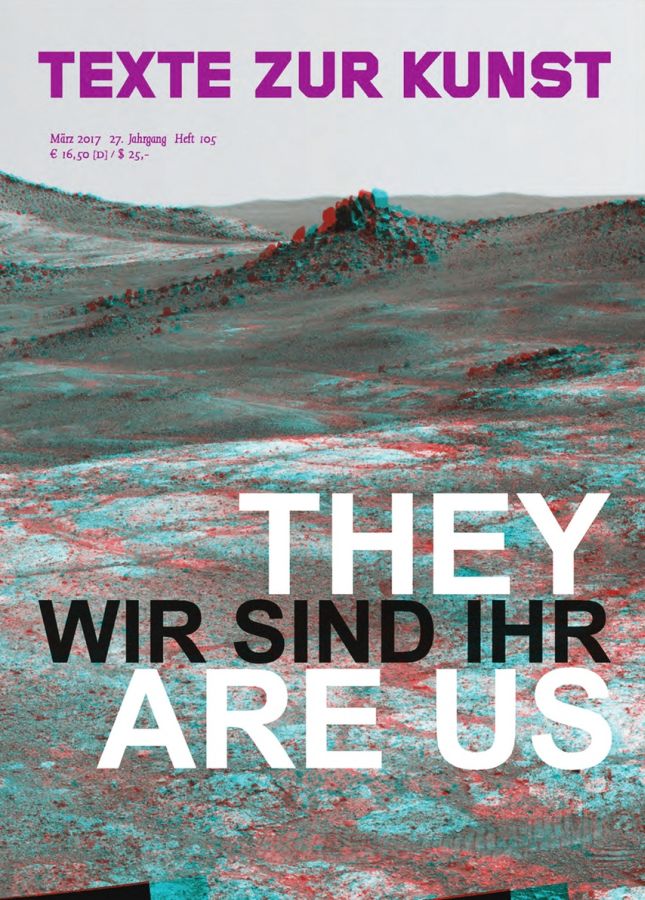 TEXTE ZUR KUNST magazine side cover Issue 105 March 2017