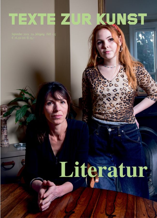 TEXTE ZUR KUNST magazine side cover Issue 115  September 2019