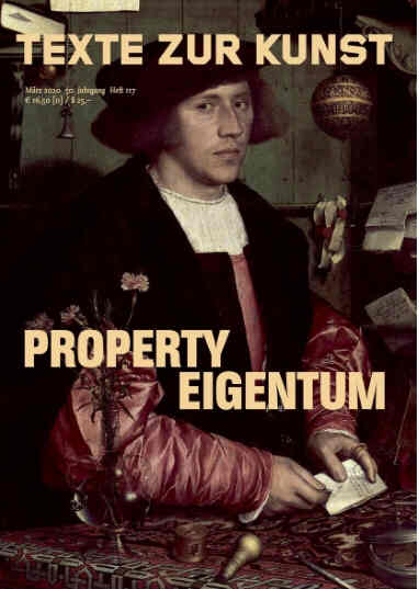 TEXTE ZUR KUNST magazine side cover Issue 117  March 2020