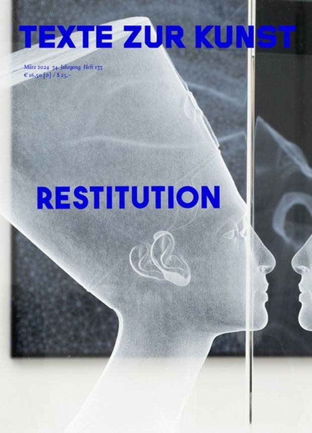 TEXTE ZUR KUNST magazine side cover Issue 133  March 2024