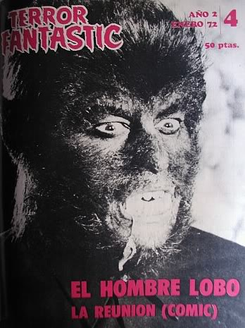 TERROR FANTASTIC magazine side cover Issue 4 January 1972