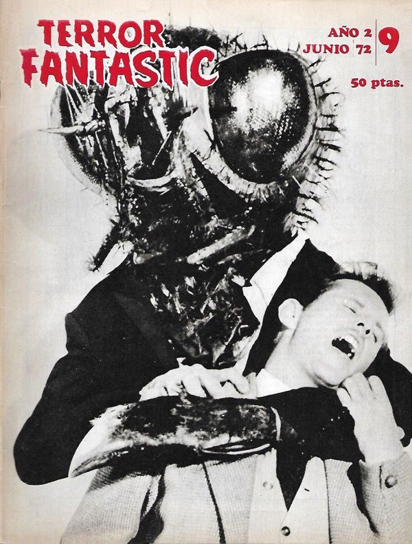 TERROR FANTASTIC magazine side cover Issue 9 June 1972