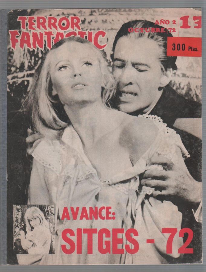TERROR FANTASTIC magazine side cover Issue 13 October 1972