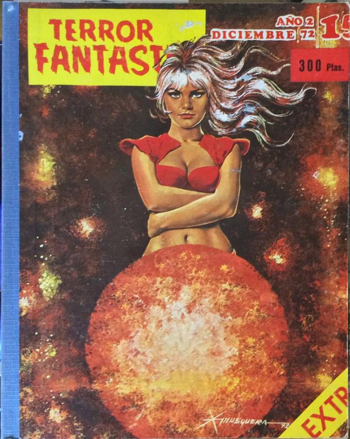 TERROR FANTASTIC magazine side cover Issue 15 December 1972