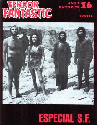 TERROR FANTASTIC magazine side cover Issue 16 January 1973