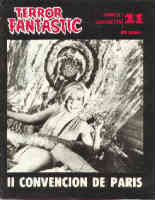 TERROR FANTASTIC magazine side cover Issue 21 June 1973
