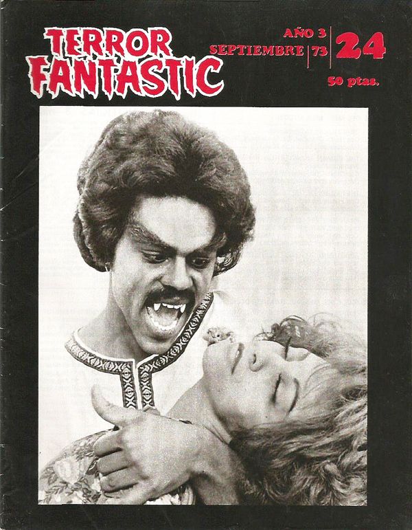 TERROR FANTASTIC magazine side cover Issue 24 September 1973