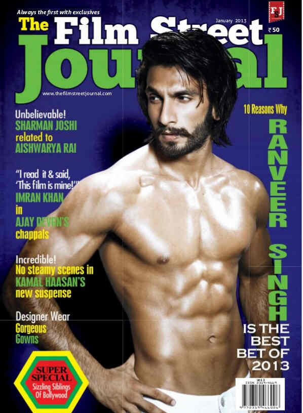 FILM STREET JOURNAL | THE magazine side cover January 2013