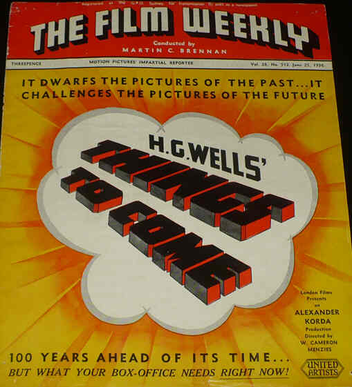 FILM WEEKLY | THE magazine side cover Issue 512 25 June 1936