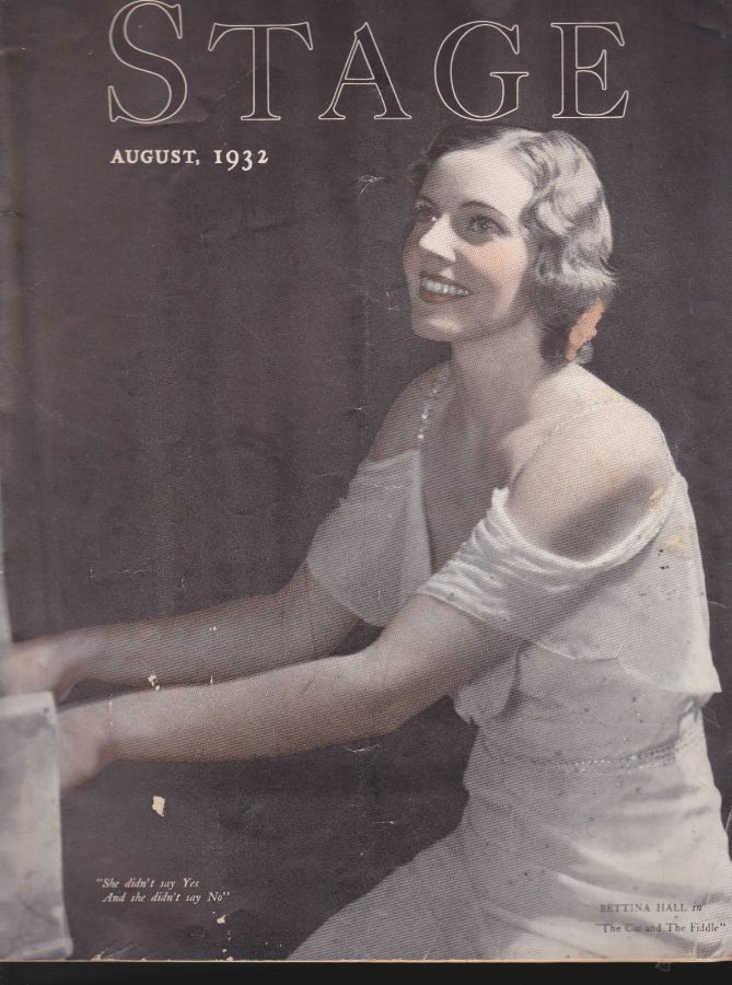 STAGE magazine side cover August 1932