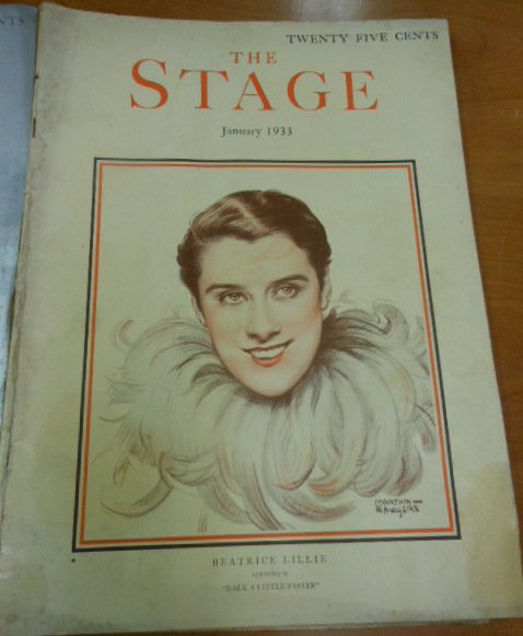 STAGE magazine side cover January 1933