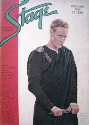 STAGE magazine side cover December 1935