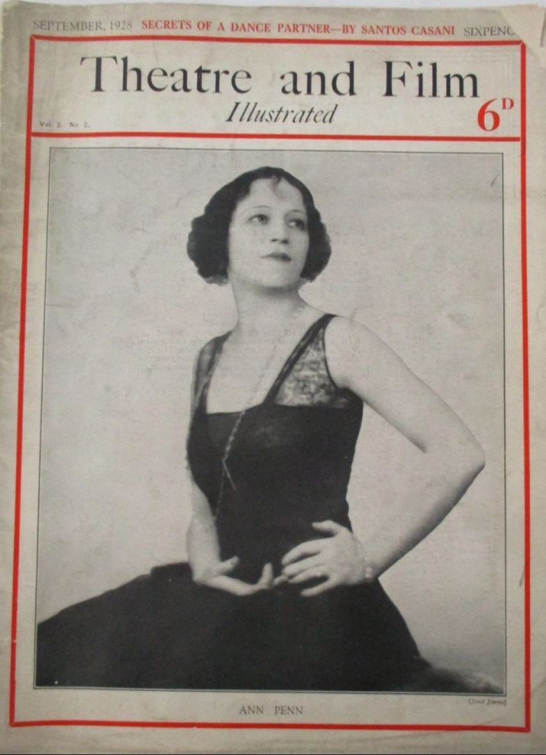 THEATRE AND FILM ILLUSTRATED magazine side cover  September 1928