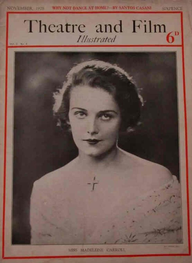 THEATRE AND FILM ILLUSTRATED magazine side cover  November 1928