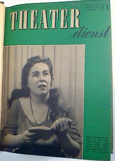 THEATERDIENST magazine side cover  Vol 11 No  53   1956