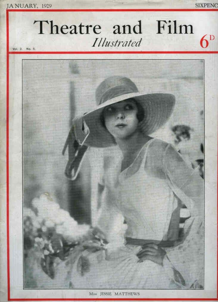 THEATRE AND FILM ILLUSTRATED magazine side cover January 1929