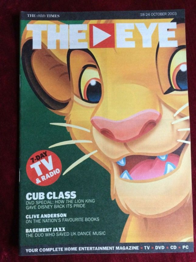 THE EYE magazine side cover 18 October 2003