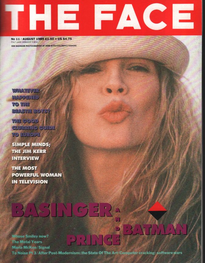 THE FACE magazine side cover  August 1989