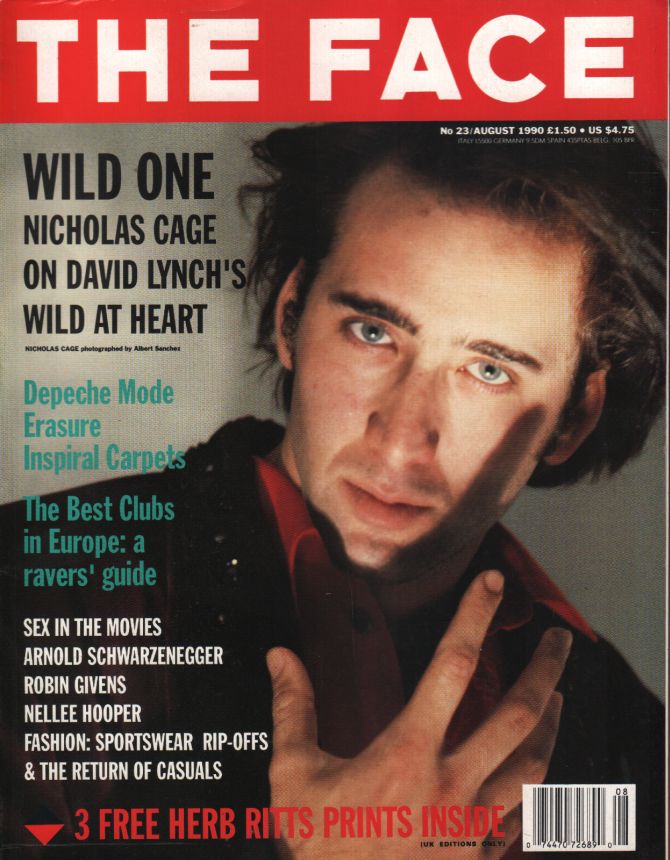 THE FACE magazine side cover  August 1990
