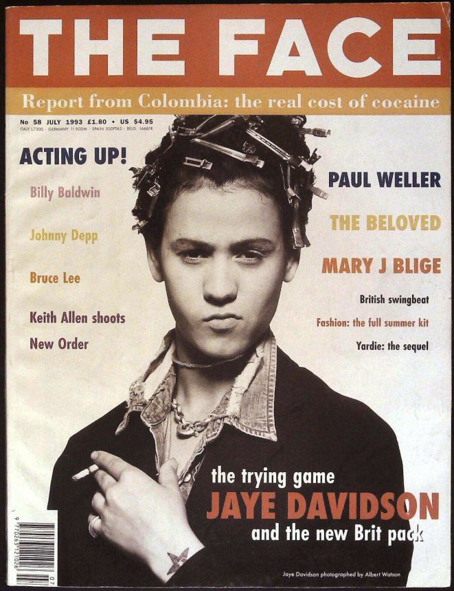THE FACE magazine side cover Issue 58  July 1993