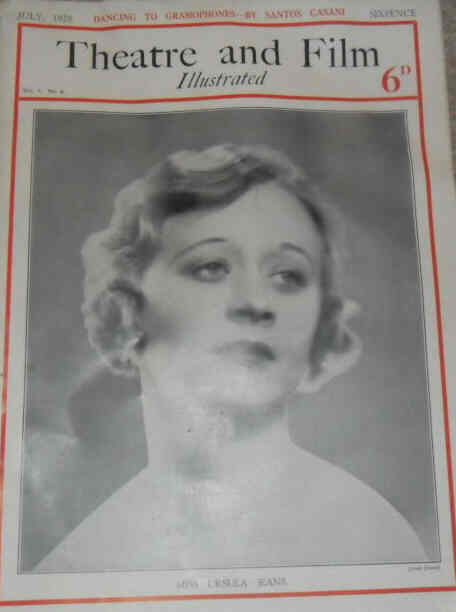 THEATRE AND FILM ILLUSTRATED magazine side cover July 1928
