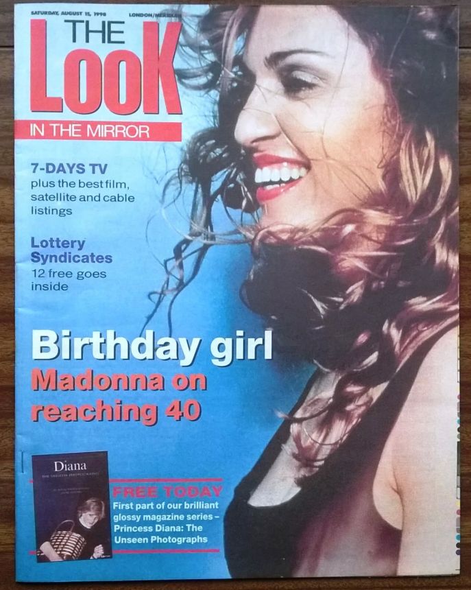 THE LOOK magazine side cover 15 August 1998