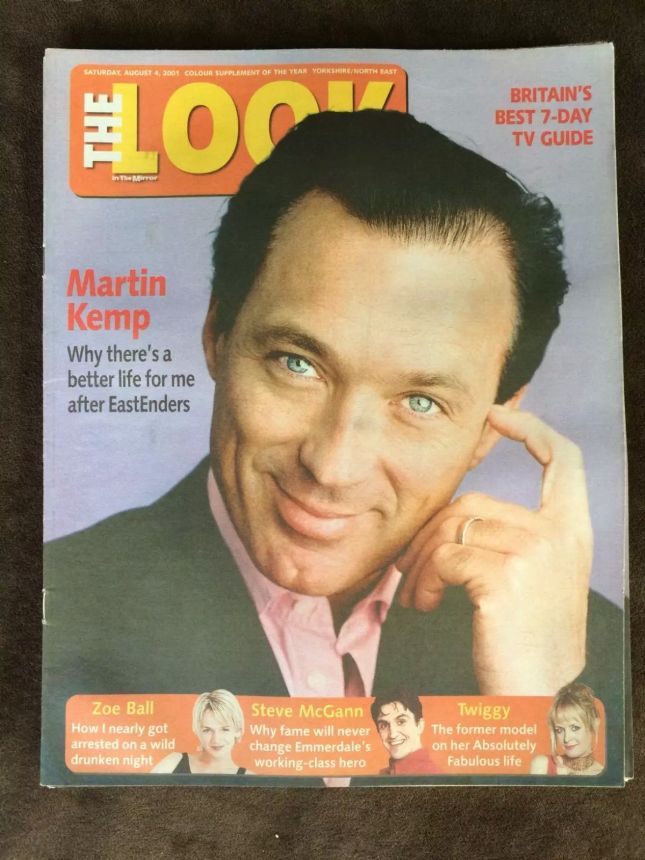 THE LOOK magazine side cover 4 August 2001
