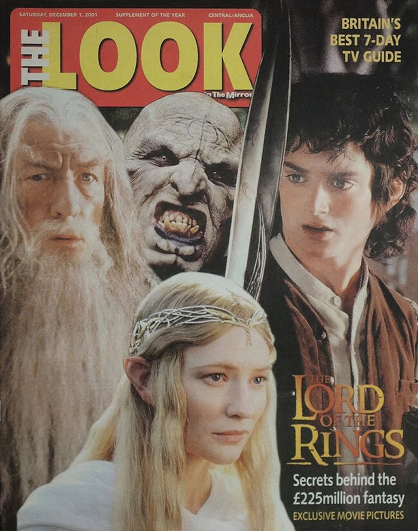 THE LOOK magazine side cover 1 December 2001