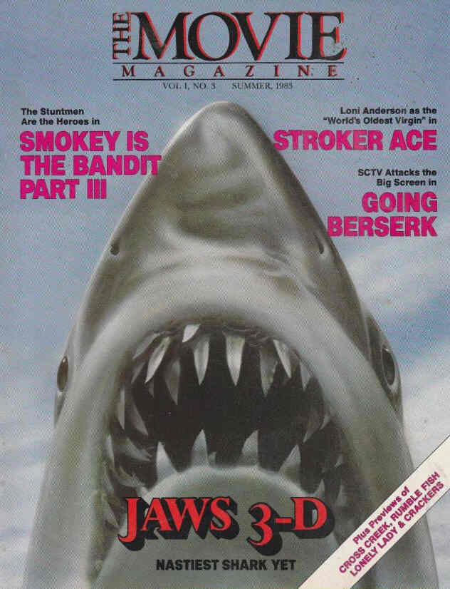 THE MOVIE MAGAZINE (USA) magazine side cover  Vol 1 # 3 Summer 1983