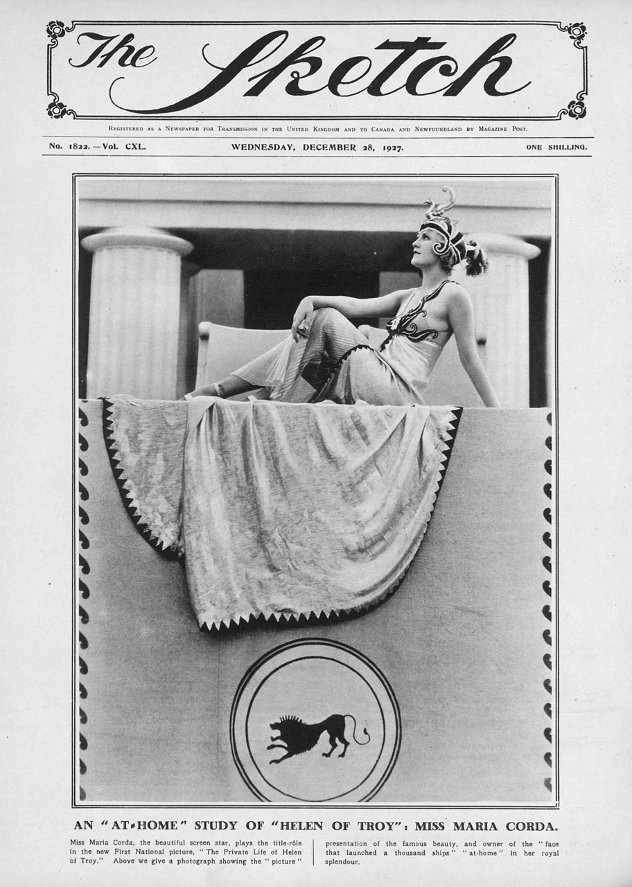 SKETCH magazine side cover Issue 1822 28 December 1927