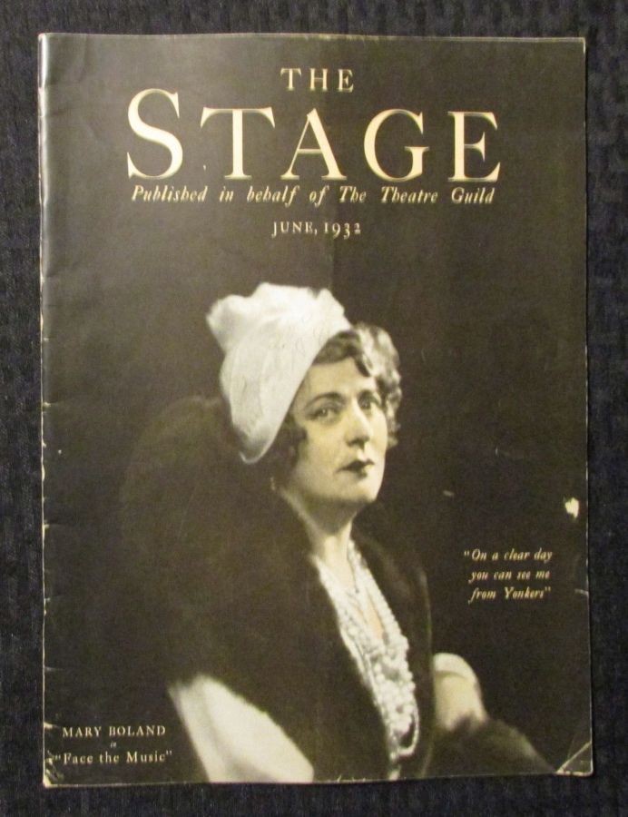 STAGE magazine side cover  June 1932