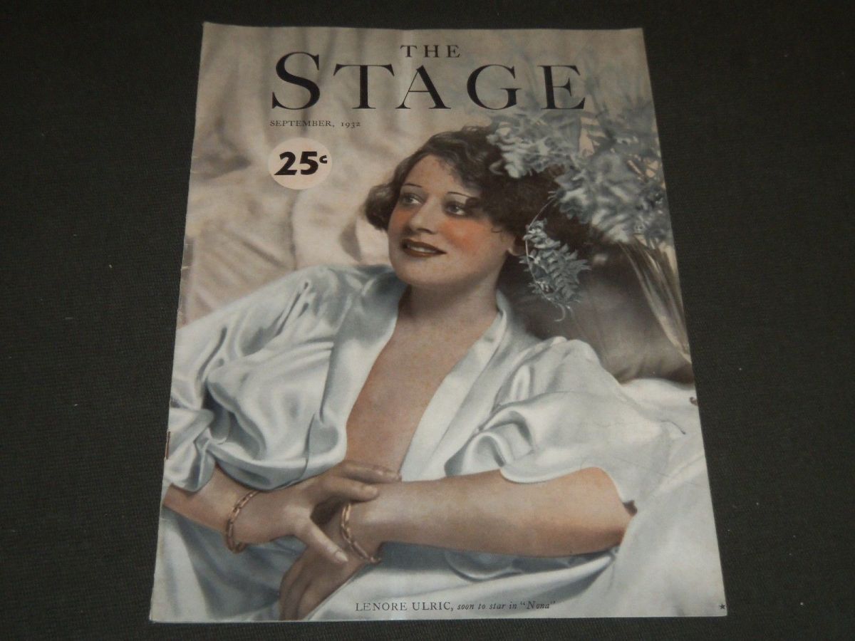 STAGE magazine side cover  September 1932