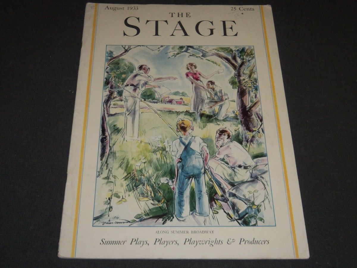 STAGE magazine side cover  August 1933