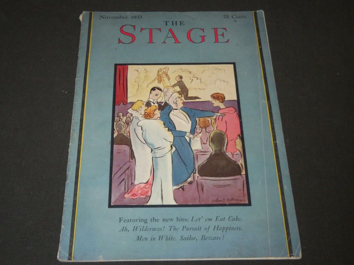 STAGE magazine side cover  November 1933