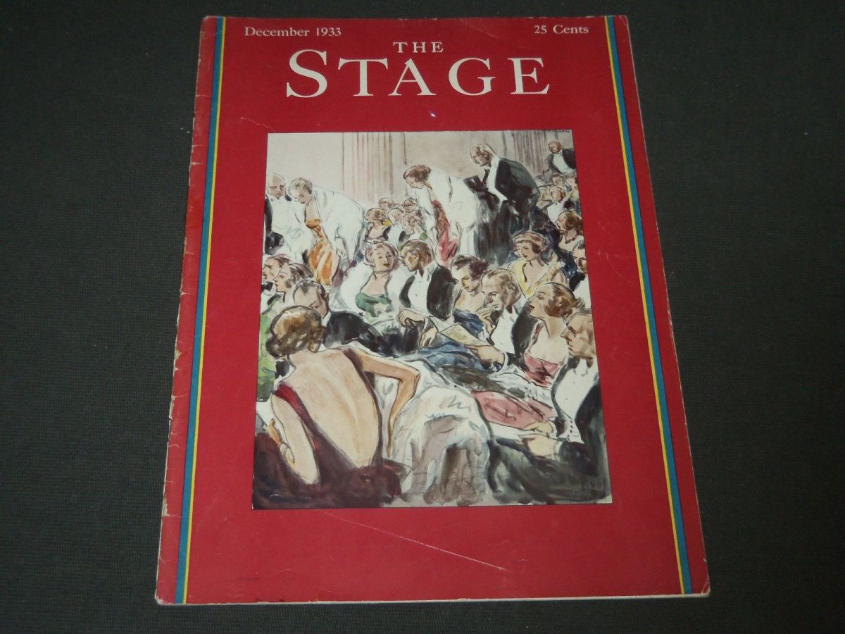 STAGE magazine side cover  December 1933
