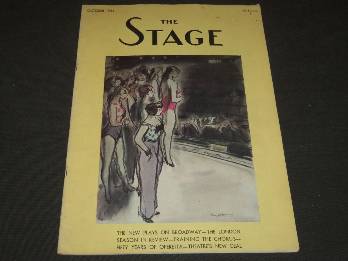 STAGE magazine side cover  October 1934