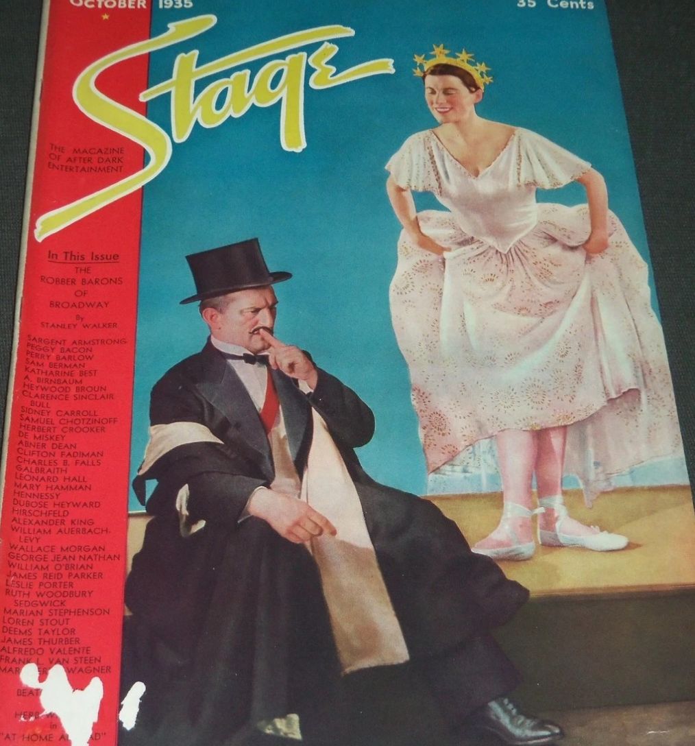 STAGE magazine side cover  October 1935