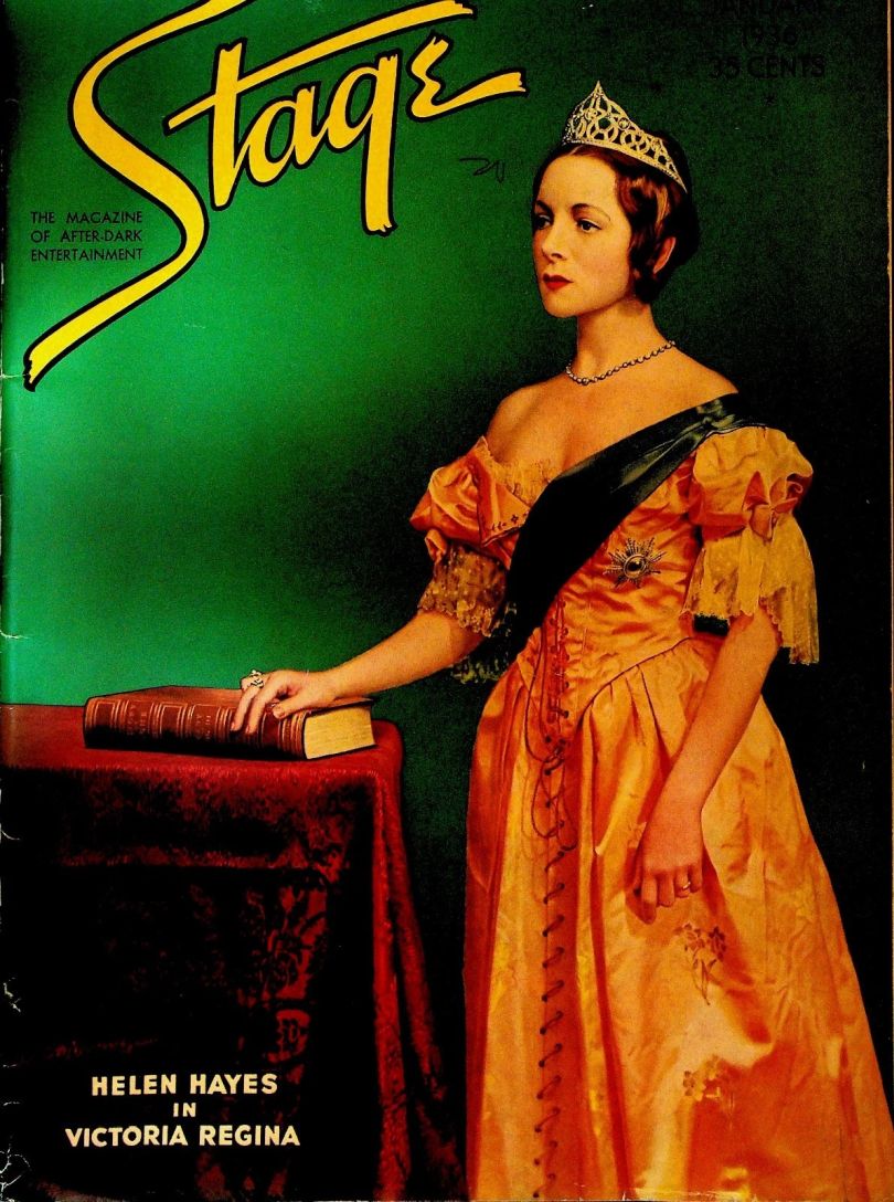 STAGE magazine side cover  January 1936