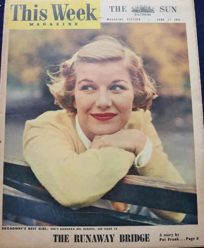 THIS WEEK MAGAZINE magazine side cover 17 June 1951