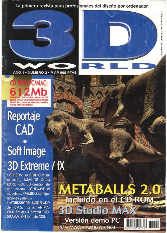 3D WORLD SPAIN magazine side cover Issue 2  April 1997