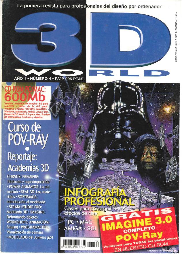 3D WORLD SPAIN magazine side cover Issue 4  June 1997