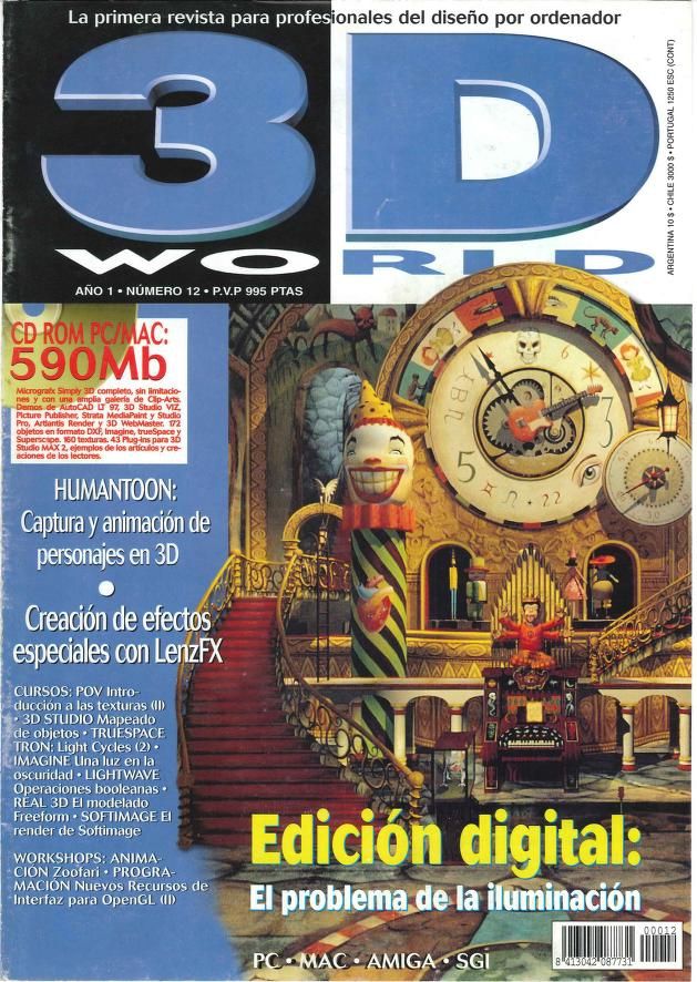 3D WORLD SPAIN magazine side cover Issue 12 30 March 1998